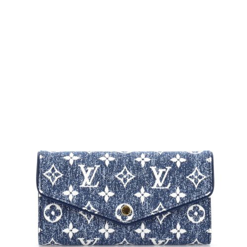 Sarah Wallet NM Monogram Jacquard Denim