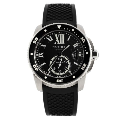 Calibre de Cartier Automatic Watch Stainless Steel and Rubber with Ceramic 42