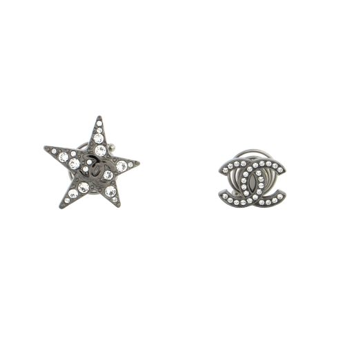 CC Star Spiral Hair Pin Set Metal with Crystals