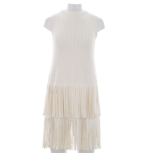 Women's Sleeveless Fringe Sweater Dress Viscose Blend