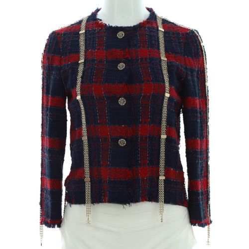 Women's Vintage CC Pending Chains Button Up Jacket Tweed