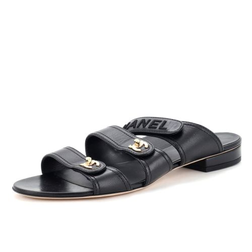 Women's Turnlock CC Logo Sandals Leather