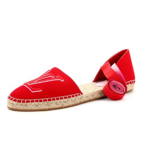 Women's Starboard Flat Espadrilles Monogram Embroidered Canvas