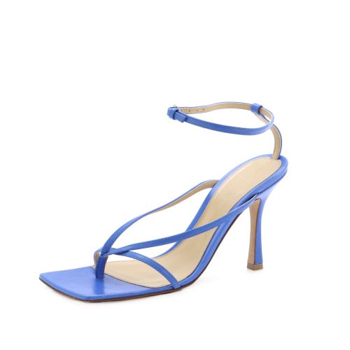 Women's Stretch Strap Heeled Sandals Leather