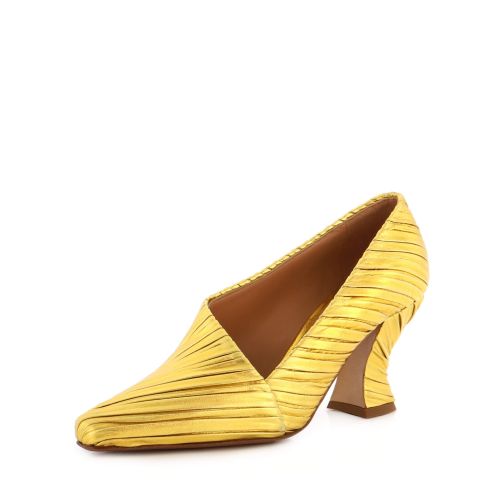 Women's Folded Almond Pumps Lame