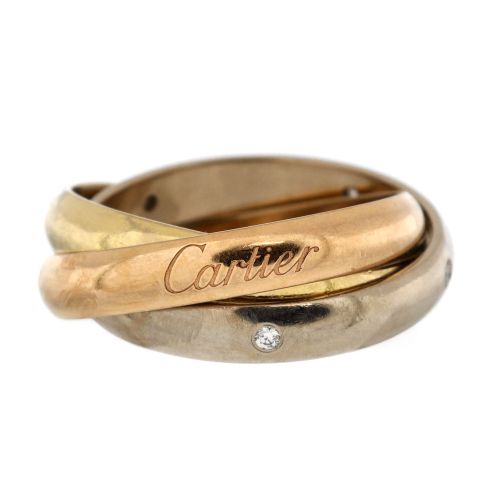 5 Diamond Trinity Ring 18K Tricolor Gold