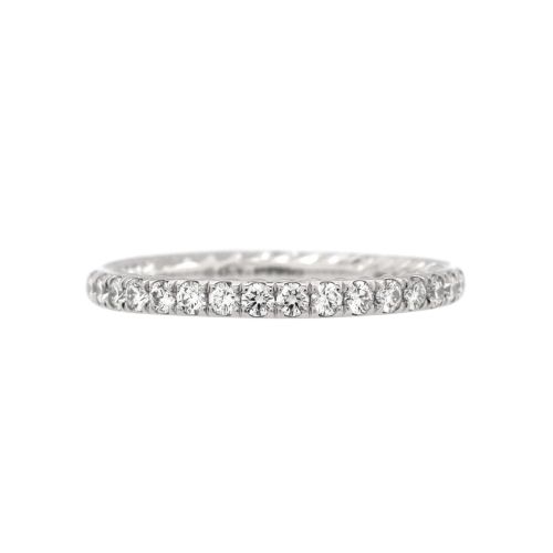 Eden Half Single Row Band Ring Platinum with Diamonds 1.85mm