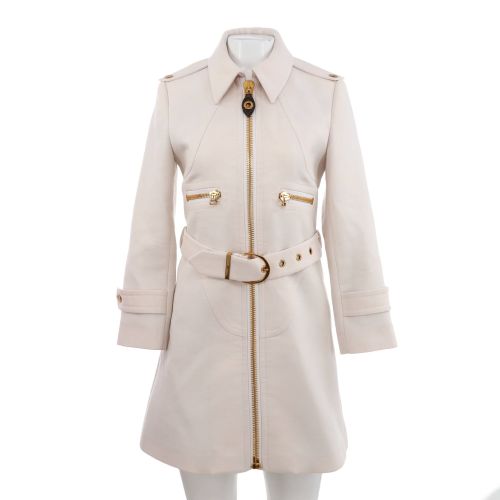 Women's Hopsack Belted Zip Coat Wool