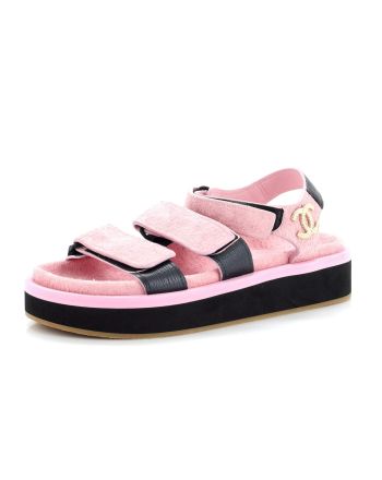 Women's Two Strap Velcro Dad Sandals Suede