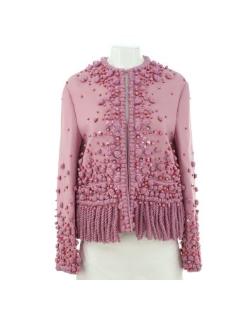 Women's Giacca Fringed Jacket Embellished Polyester