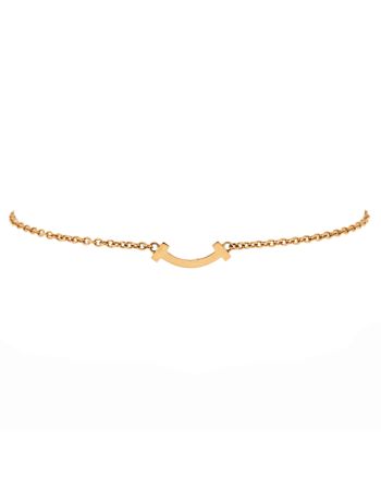 T Smile Chain Bracelet 18K Rose Gold Mini