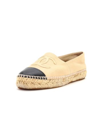 Women's CC Cap Toe Espadrilles Leather