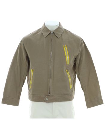 Men's Collared Zip Jacket Cotton