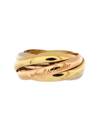 Les Must de Cartier 5 Band Trinity Ring 18K Tricolor Gold