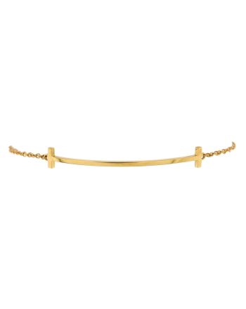 T Smile Chain Bracelet 18K Yellow Gold Medium