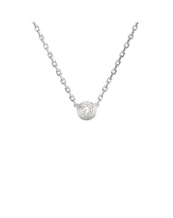 D'Amour Pendant Necklace 18K White Gold and Diamond XS