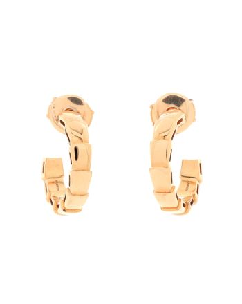 Serpenti Viper Hoop Earrings 18K Rose Gold Small