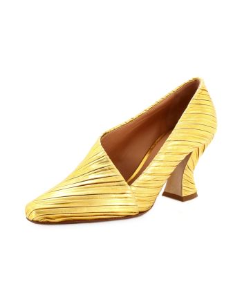 Women's Folded Almond Pumps Lame