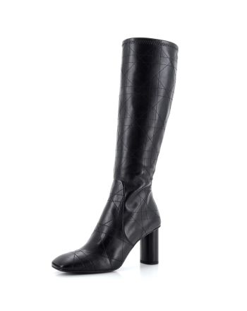 Women's D-Shadow Heeled Tall Boots Cannage Stitch Calfskin